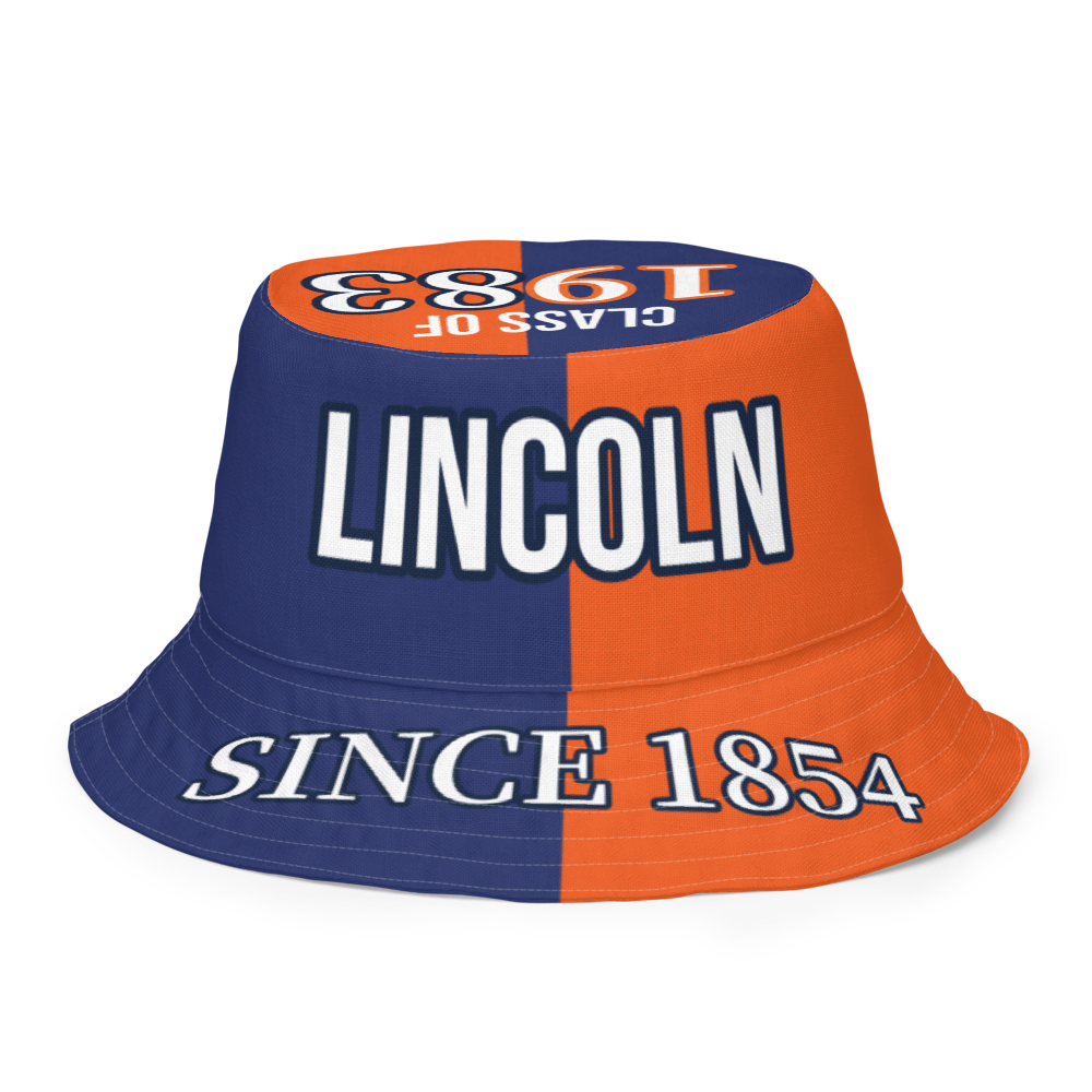 LU '83 Reversible Bucket hat - Multi color orange and blue – Happy