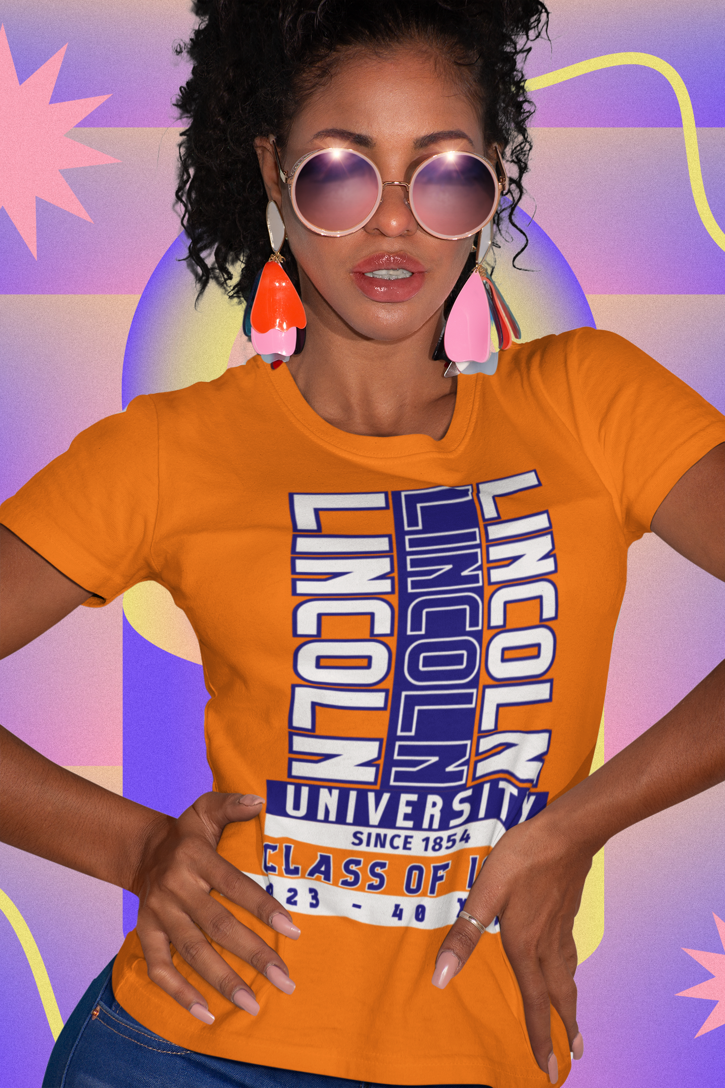 83 - LU LINCOLN - Orange – Happy Designz