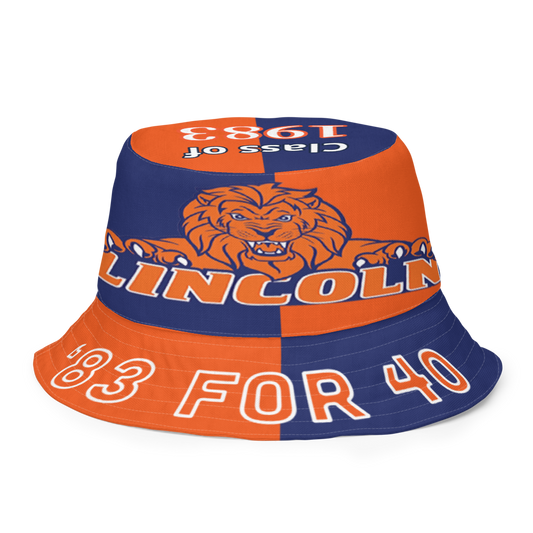 LU '83 Reversible Bucket hat - Multi color orange and blue